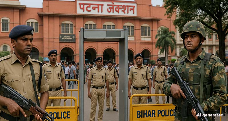 Security tight in Bihar for threat terror attack after pahalgam